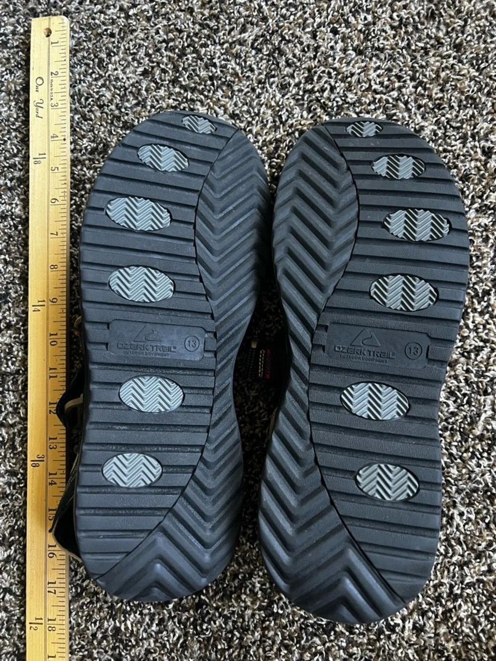 Ozark Trail Black and Tan Men's Outdoor Sport Sandals - Picture 4 of 6